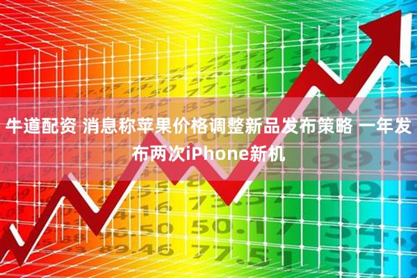 牛道配资 消息称苹果价格调整新品发布策略 一年发布两次iPhone新机