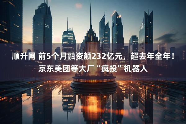 顺升网 前5个月融资额232亿元，超去年全年！京东美团等大厂“疯投”机器人