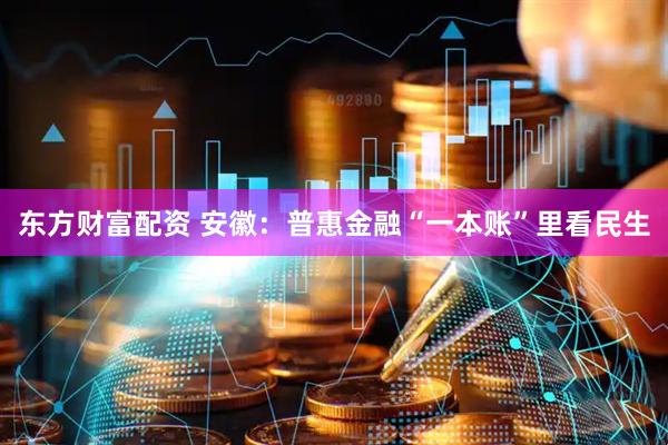 东方财富配资 安徽：普惠金融“一本账”里看民生