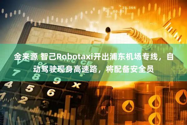 金来源 智己Robotaxi开出浦东机场专线，自动驾驶现身高速路，将配备安全员