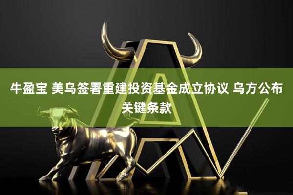 牛盈宝 美乌签署重建投资基金成立协议 乌方公布关键条款